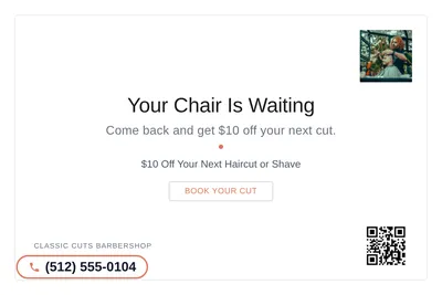Minimal White · Card Inset: Your Chair Is Waiting