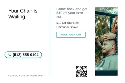 Minimal White · Split Vertical: Your Chair Is Waiting