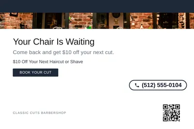 Minimal White · Top Bar: Your Chair Is Waiting