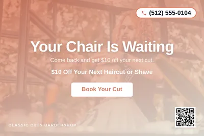 Modern Gradient · Centered Stack: Your Chair Is Waiting