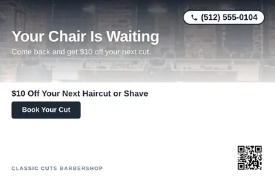 Modern Gradient · Top-Down Fade: Your Chair Is Waiting