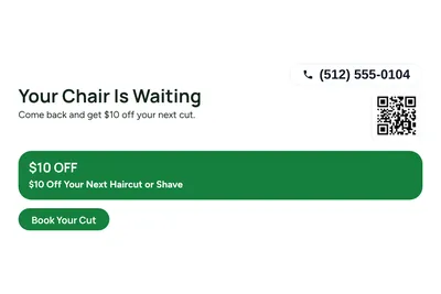 Modern · Offer Menu: Your Chair Is Waiting