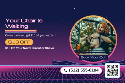 Synthwave · Photo Frame: Your Chair Is Waiting