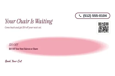 Soft watercolour · Offer Menu: Your Chair Is Waiting