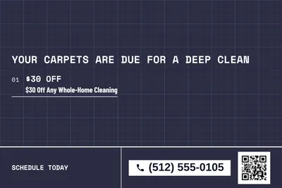 Blueprint · Offer Menu: Your Carpets Are Due for a Deep Clean