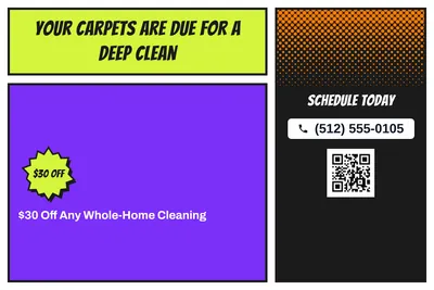 Comic pop · Offer Menu: Your Carpets Are Due for a Deep Clean