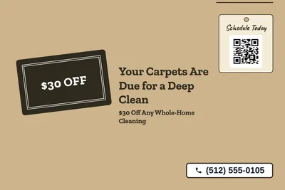 Kraft and stamp · Big Offer: Your Carpets Are Due for a Deep Clean
