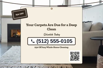 Kraft and stamp · Phone Billboard: Your Carpets Are Due for a Deep Clean