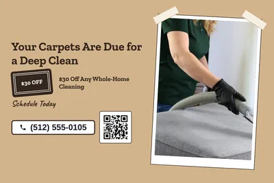Kraft and stamp · Photo Frame: Your Carpets Are Due for a Deep Clean