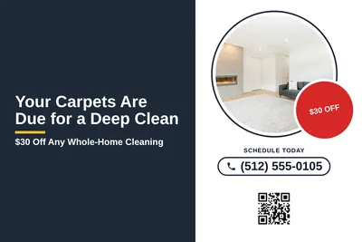 Local Offer · Split Panel: Your Carpets Are Due for a Deep Clean