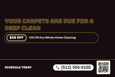 Neon night · Offer Menu: Your Carpets Are Due for a Deep Clean
