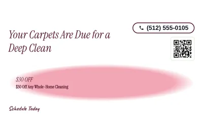Soft watercolour · Offer Menu: Your Carpets Are Due for a Deep Clean
