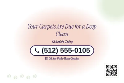Soft watercolour · Phone Billboard: Your Carpets Are Due for a Deep Clean