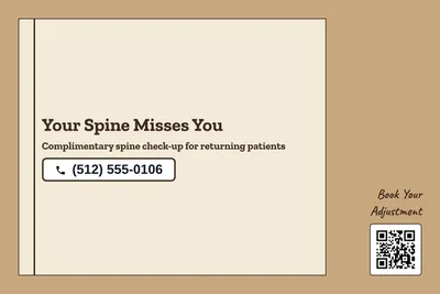 Kraft and stamp · Checklist: Your Spine Misses You