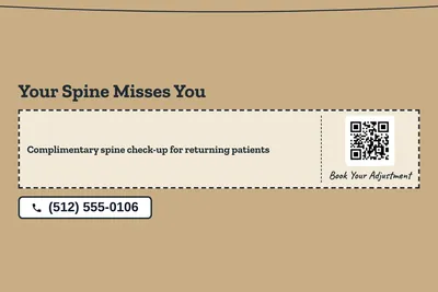 Kraft and stamp · Coupon: Your Spine Misses You