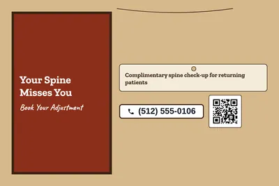 Kraft and stamp · Offer Menu: Your Spine Misses You