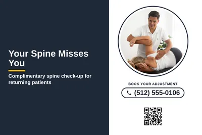 Local Offer · Split Panel: Your Spine Misses You