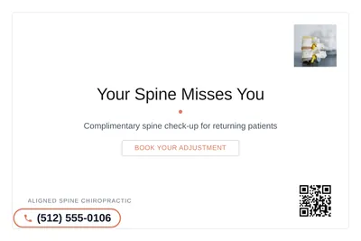 Minimal White · Card Inset: Your Spine Misses You