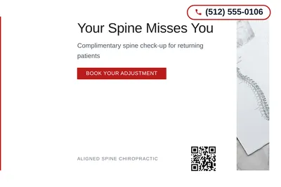 Minimal White · Left-Aligned Editorial: Your Spine Misses You