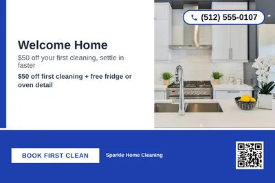 Bold Color Block · Bottom Bar: Welcome Home