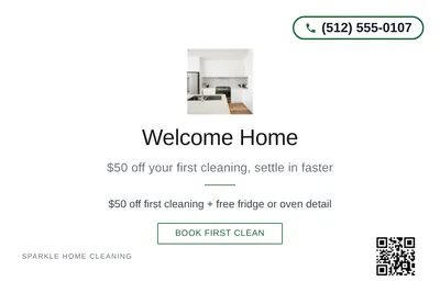 Minimal White · Centered Elegant: Welcome Home