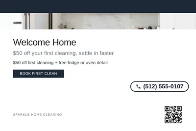 Minimal White · Top Bar: Welcome Home