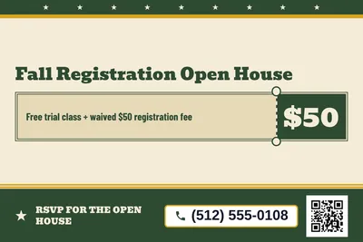 Vintage Americana · Coupon: Fall Registration Open House