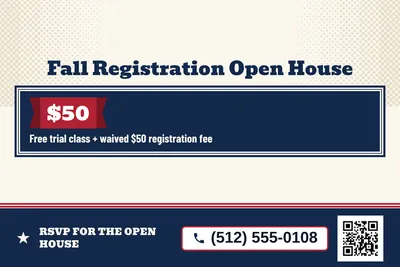 Vintage Americana · Offer Menu: Fall Registration Open House
