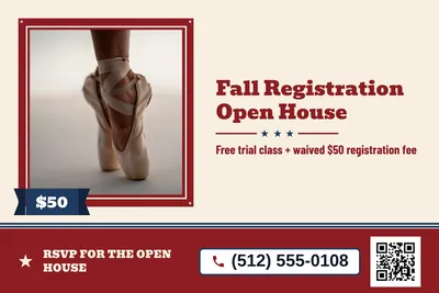 Vintage Americana · Photo Frame: Fall Registration Open House
