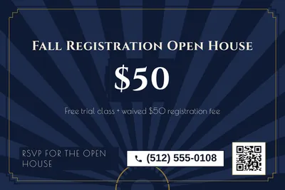 Art deco · Big Offer: Fall Registration Open House