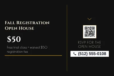 Art deco · Checklist: Fall Registration Open House