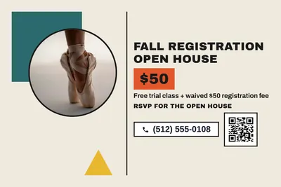 Bauhaus · Photo Frame: Fall Registration Open House