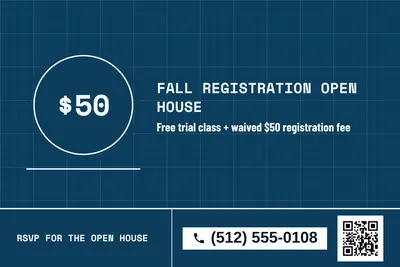 Blueprint · Big Offer: Fall Registration Open House