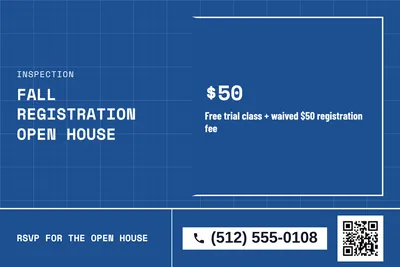 Blueprint · Checklist: Fall Registration Open House