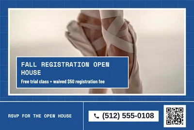 Blueprint · Photo Hero: Fall Registration Open House