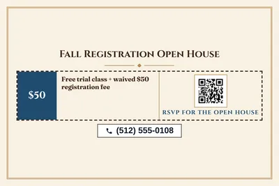 Classic · Coupon: Fall Registration Open House