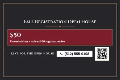 Classic · Offer Menu: Fall Registration Open House