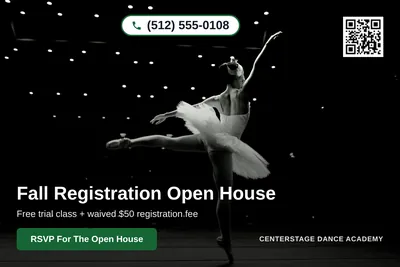 Clean Photo · Full Photo Overlay: Fall Registration Open House