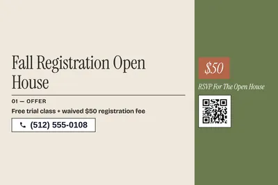 Contemporary · Checklist: Fall Registration Open House