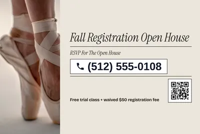 Contemporary · Phone Billboard: Fall Registration Open House
