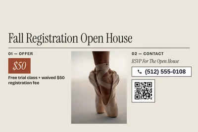 Contemporary · Photo Frame: Fall Registration Open House
