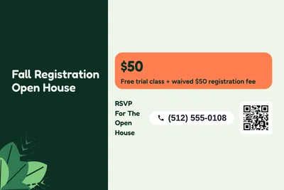 Jungle · Offer Menu: Fall Registration Open House