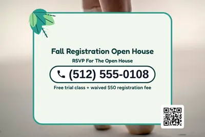 Jungle · Phone Billboard: Fall Registration Open House