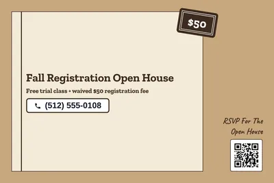 Kraft and stamp · Checklist: Fall Registration Open House