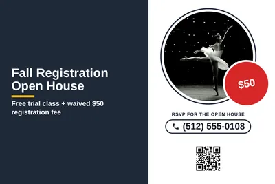 Local Offer · Split Panel: Fall Registration Open House