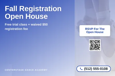 Modern Gradient · Asymmetric Blocks: Fall Registration Open House