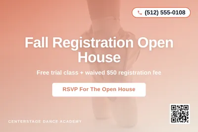 Modern Gradient · Centered Stack: Fall Registration Open House