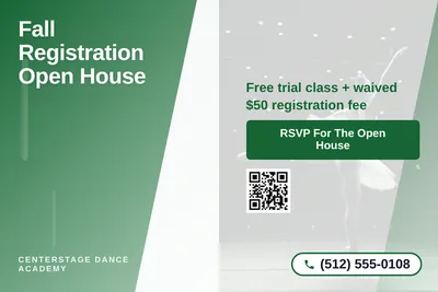 Modern Gradient · Diagonal Split: Fall Registration Open House