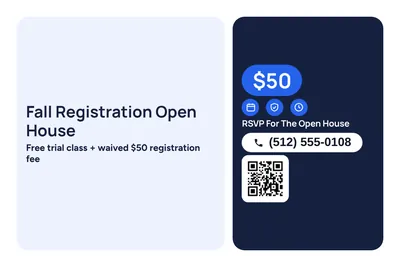 Modern · Checklist: Fall Registration Open House