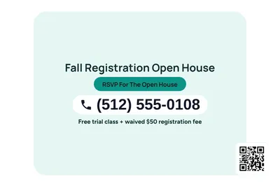 Modern · Phone Billboard: Fall Registration Open House